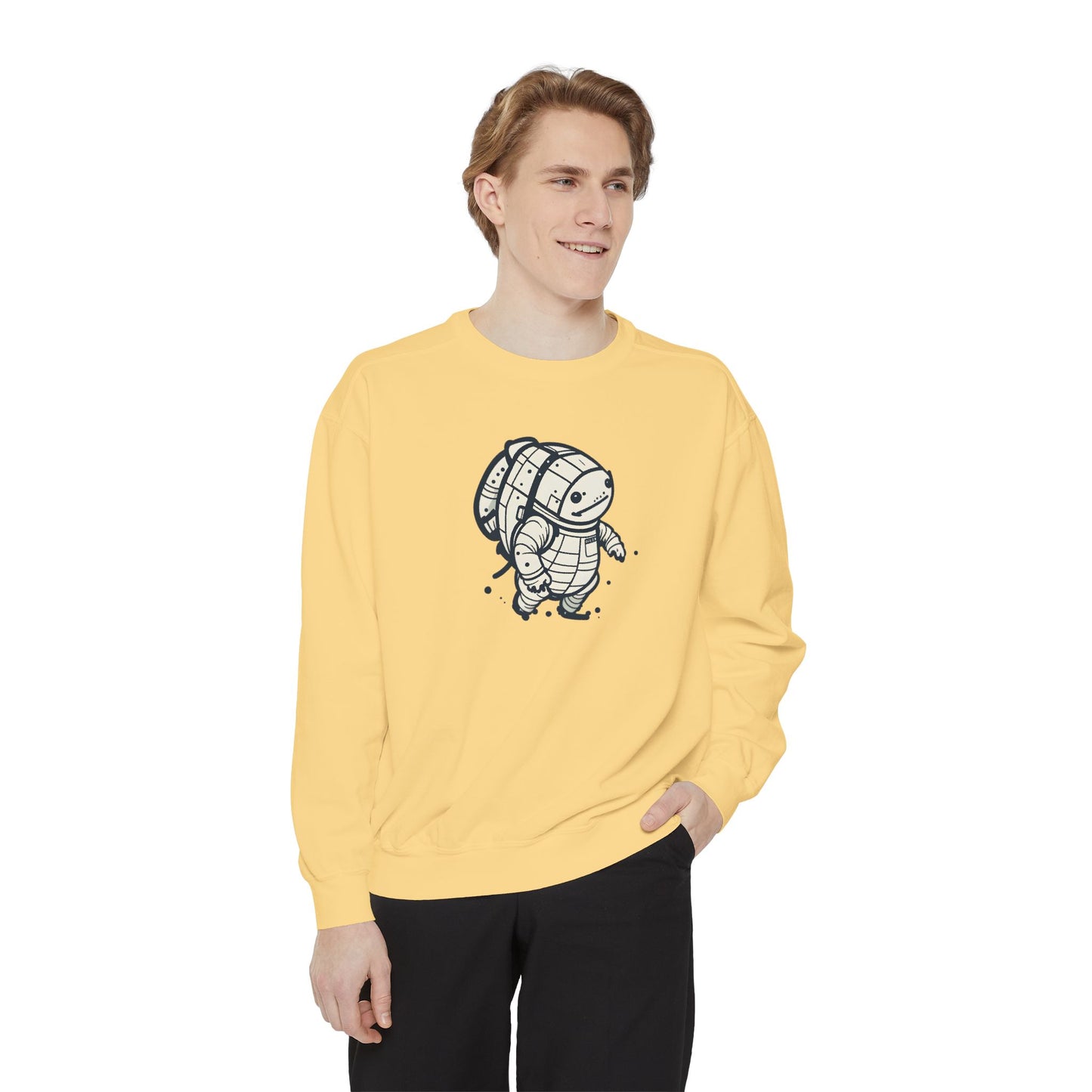 Celestial Explorer Turtle Unisex Garment-Dyed Sweatshirt