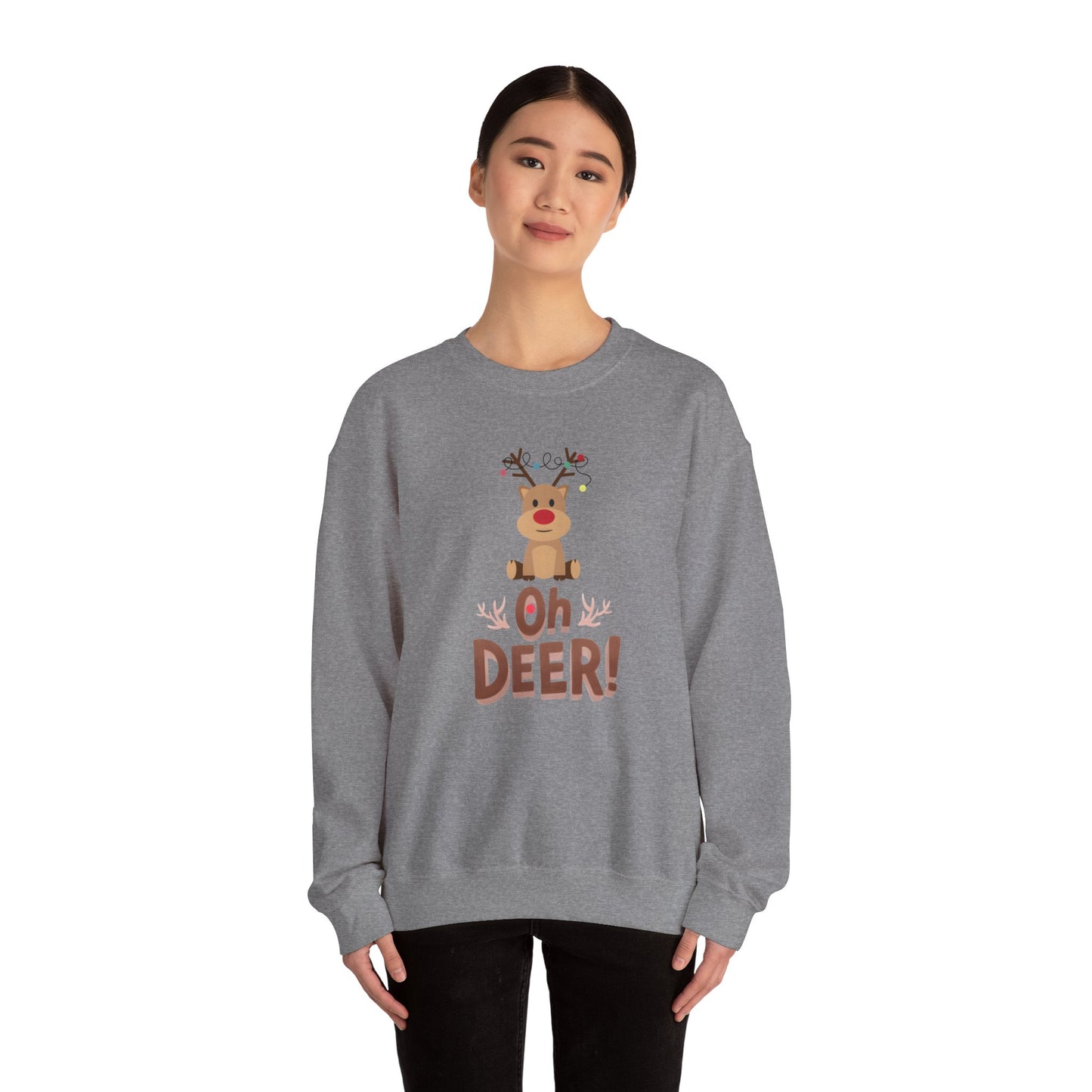 Oh Deer, Tangled Cheer Unisex Crewneck Christmas Sweatshirt