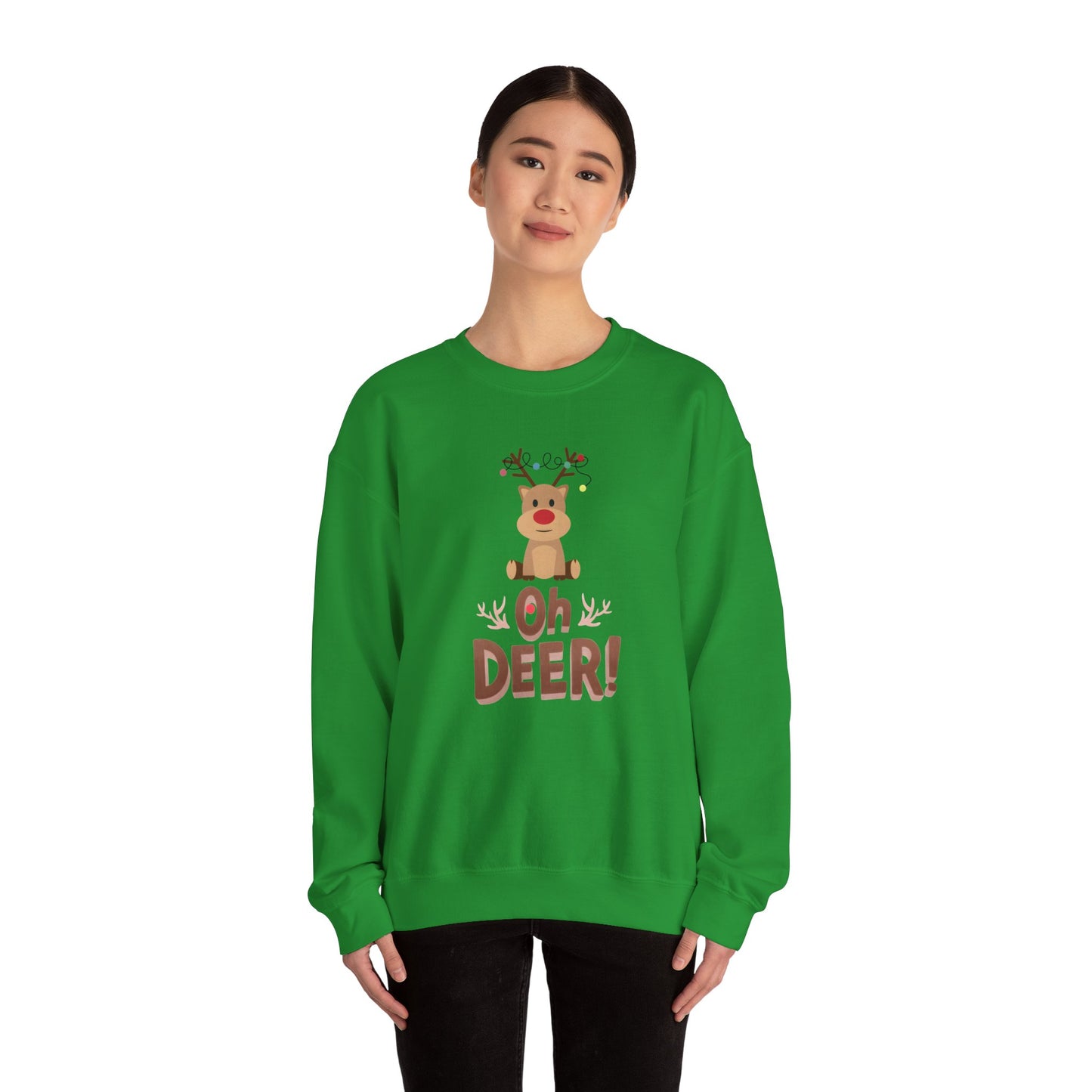 Oh Deer, Tangled Cheer Unisex Crewneck Christmas Sweatshirt