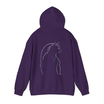 Silhouette Cat  Unisex Heavy Blend™ Hooded Sweatshirt