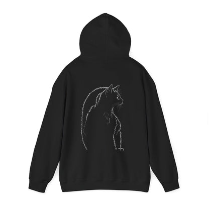 Silhouette Cat  Unisex Heavy Blend™ Hooded Sweatshirt