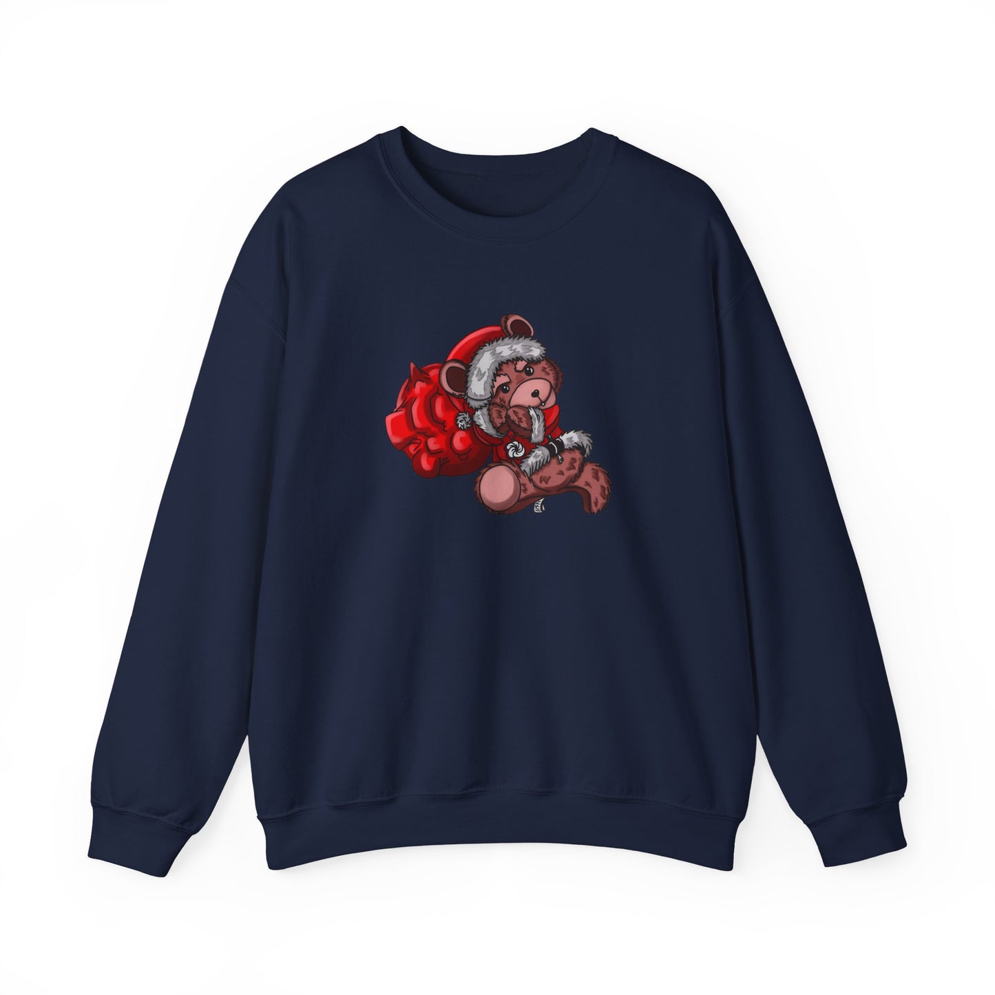 Jolly Paws Santa Bear Unisex Crewneck Christmas Sweatshirt
