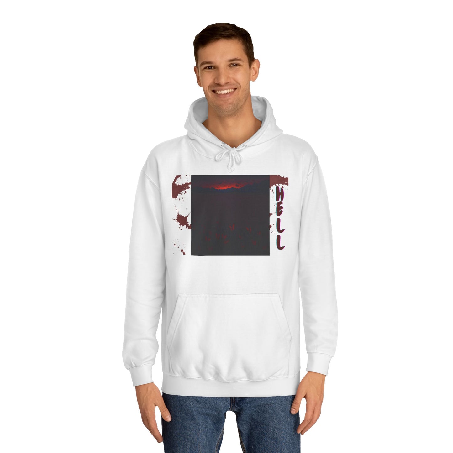Hell or Paradise Graphic Unisex College Hoodie