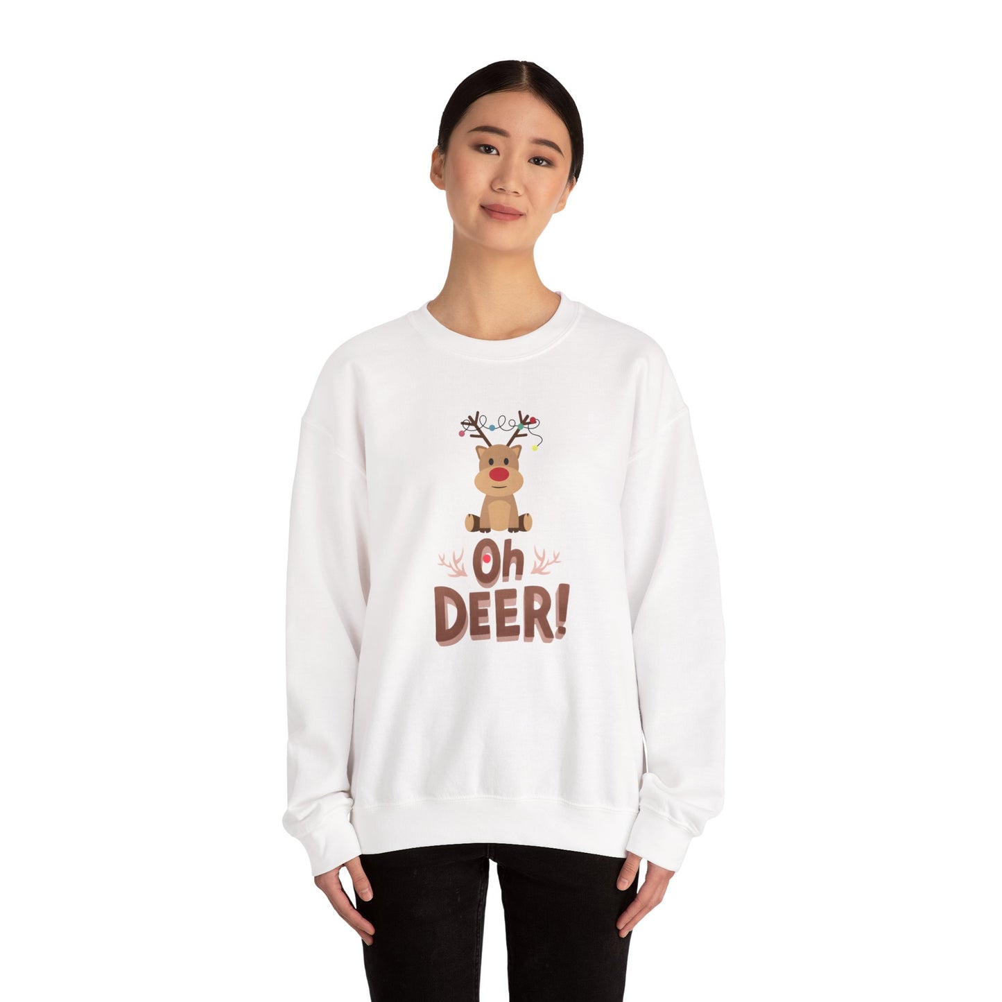 Oh Deer, Tangled Cheer Unisex Crewneck Christmas Sweatshirt