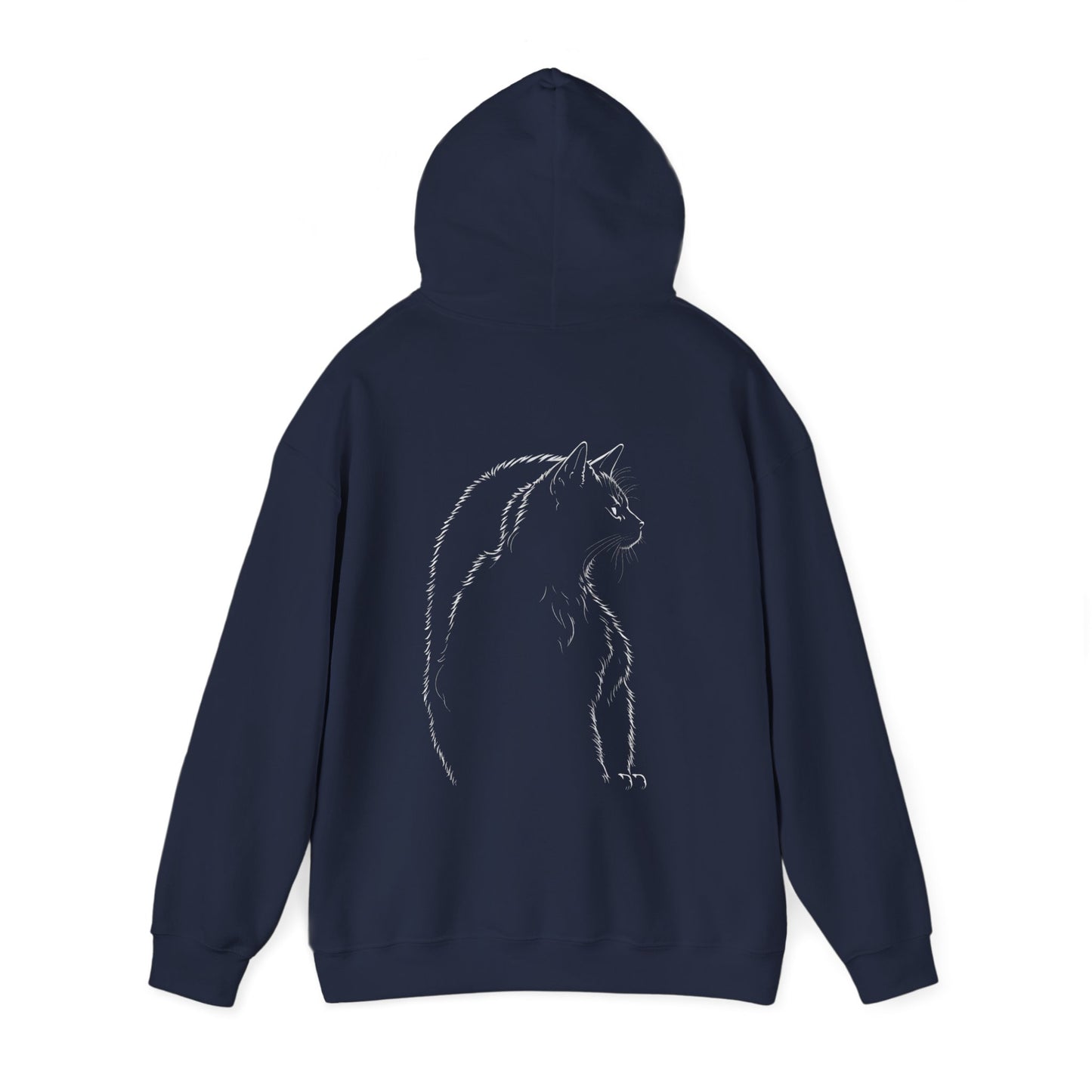 Silhouette Cat  Unisex Heavy Blend™ Hooded Sweatshirt