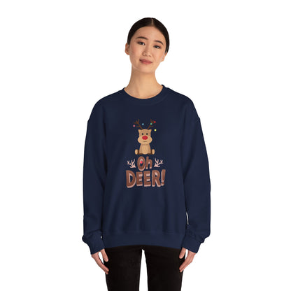 Oh Deer, Tangled Cheer Unisex Crewneck Christmas Sweatshirt