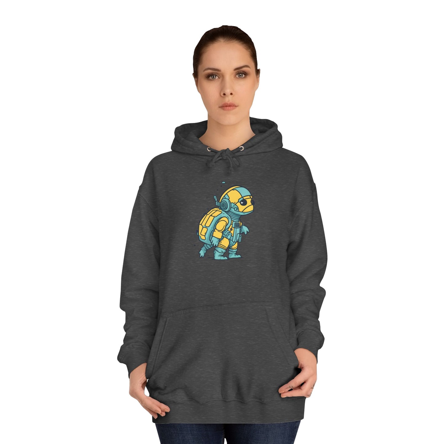 Cosmic Voyager Turtle Unisex College Hoodie