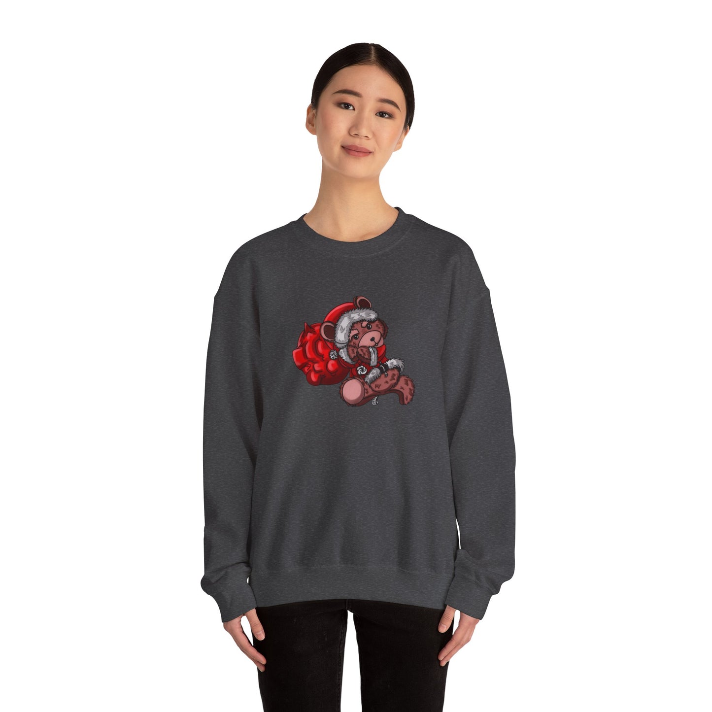 Jolly Paws Santa Bear Unisex Crewneck Christmas Sweatshirt