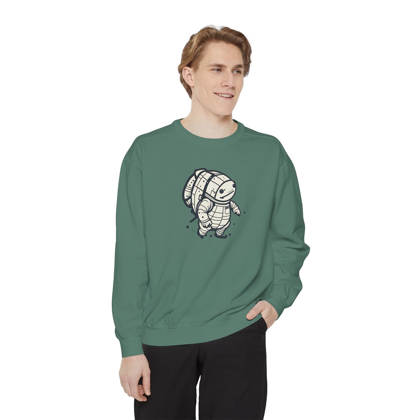 Celestial Explorer Turtle Unisex Garment-Dyed Sweatshirt
